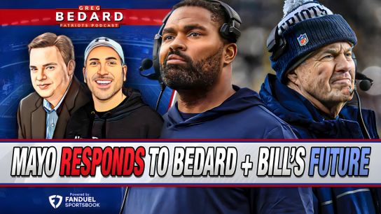 .@FDsportsbook Bedard Patriots Podcast: Jerod Mayo responds, Vrabel, Belichick and Bills loss 01.03.23 taken at BSJ Headquarters (Patriots)